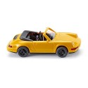 Porsche 911 cabriolet (1989) jaune intérieur noir